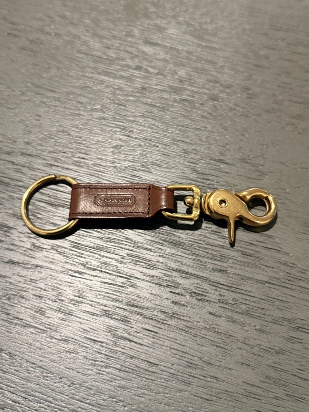 Coach 90’s Brown Leather Key Holder with Brass Hardware 7212